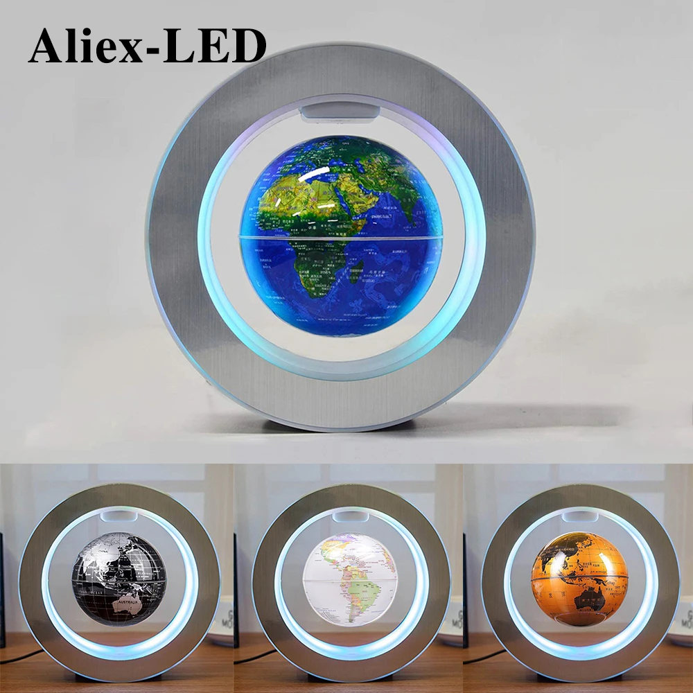 

Novelty LED Magnetic Levitation Light Round World Map Floating Globe Lamp Anti Gravity Magic Night Light for Kids Christmas Gift