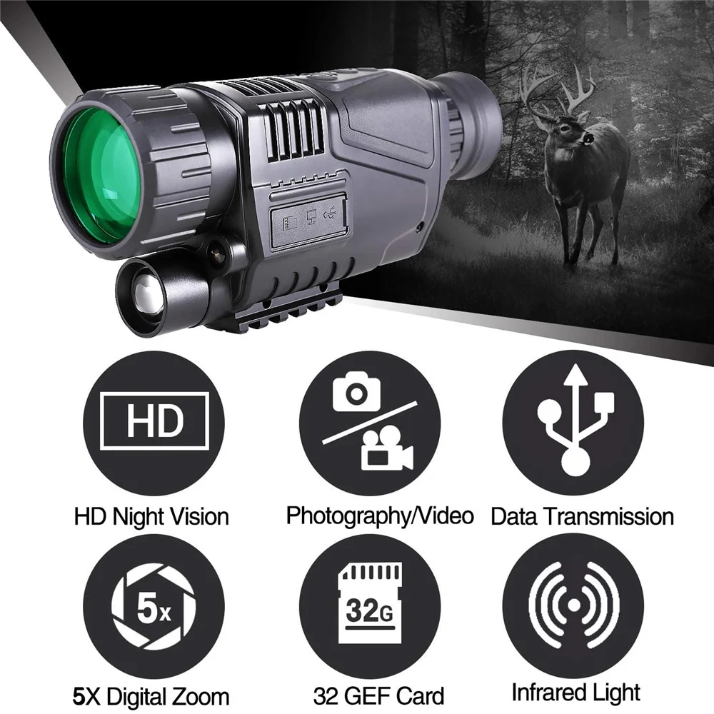 Outdoor Night Vision Infrared Trap Hunting Optics Surveillance Digital Optical Night Vision Sights Video Recording Functions