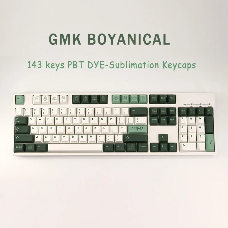 

143 Keys GMK Botanical Keycaps PBT DYE-Sublimation Mechanical Keyboard Keycap Cherry Profile For MX Switch