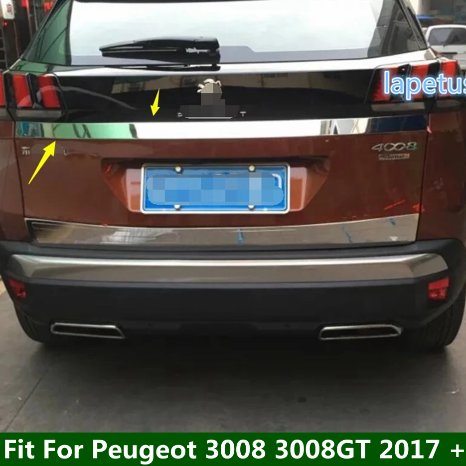 

Rear Trunk Lid Cover Tailgate Trim Door Handle Molding Garnish Accent Strip Accessories Fit For Peugeot 3008 3008GT 2017 - 2022