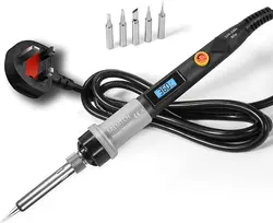 80W Soldering Iron Kit Electric Welding Tool Adjustable Temperature Solder Tips Heat Pencil Repair Tools