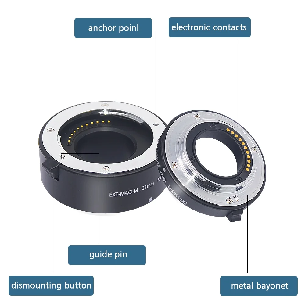 Mcoplus Auto Focusing Macro Extension Lens Tube Ring 10mm 16mm 21mm for Panasonic Olympus Micro 4/3 M4/3 Mount Mirrorless Camera