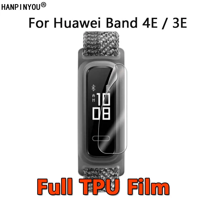 10Pcs For Huawei Band 4E 3E Smart Watch Wristband Clear Full Cover Soft TPU Hydrogel Film Screen Protector (Not Tempered Glass)