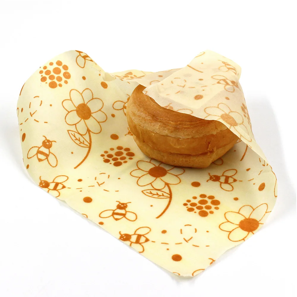 Multi Organic Beeswax Food Wraps Cling Wrap Replacement Sandwich Bag Bread Fruit Storage Cup Seal Lid  Jungle Party Zero Waste