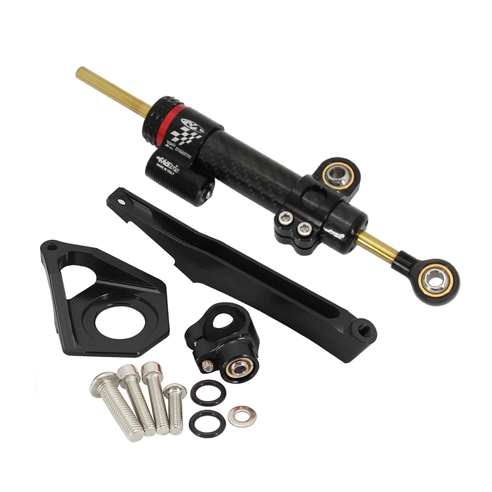 Voor YAMAHA YZF R6 YZF600 2003 2004 2005 Motorfiets Hoge kwaliteit koolstofvezel CNC Stuurdemper Stabilizer Beugel Volledige