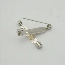 500pcs 2.4cm High Quality Safety Brooch Base Back Bar Badge Holder Brooch Pins DIY Jewelry Finding