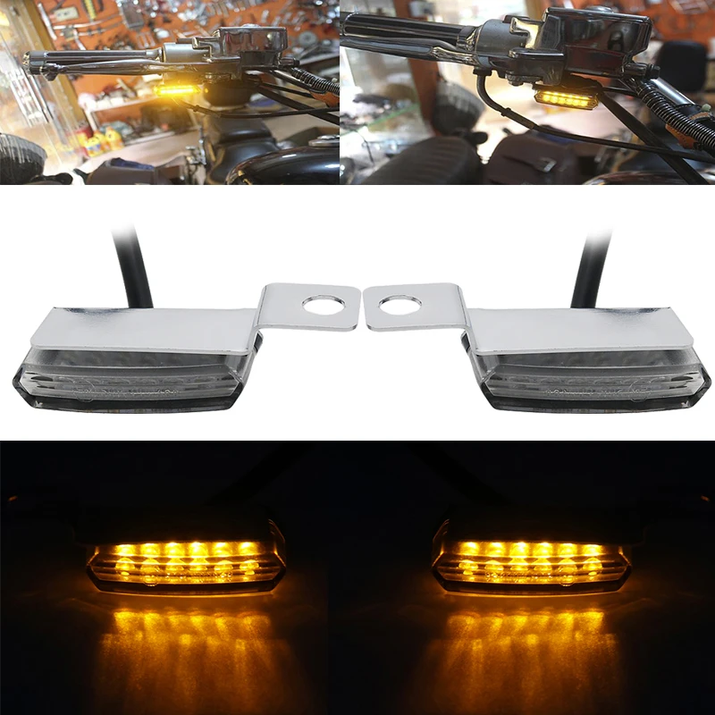 مصباح إشارة الانعطاف LED صغير للدراجات النارية مصباح مؤشر وامض للمياه المتدفقة لسيارات BMW Honda Cafe Racer سكوتر ATV Emark