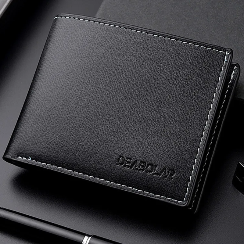 2024 New Hot New Style Short Wallet Business Embossed Personality Two-fold Horizontal And Vertical Wallet Coin Clip Wallet