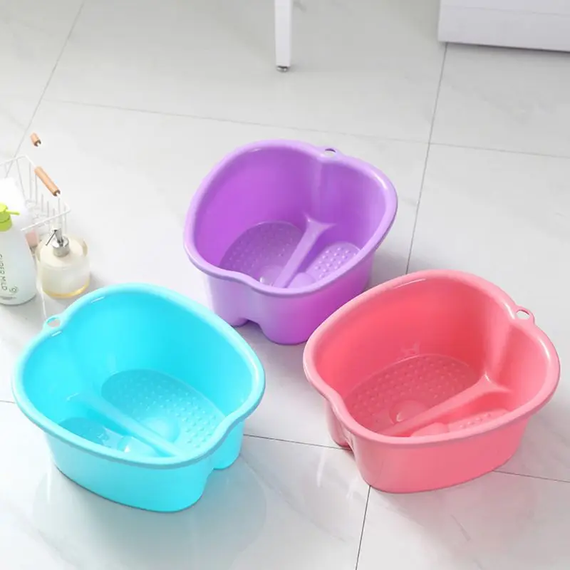 Plastic Large Foot Bath Spa Tub Basin Bucket for Soaking Feet Detox Pedicure Massage Portable 4 Colors