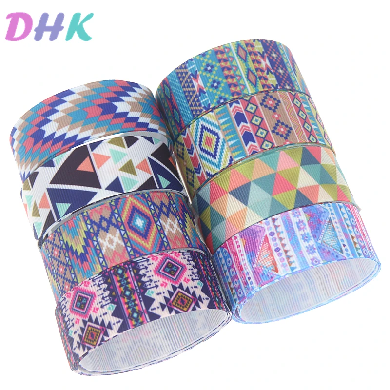 DHK 10yards aztec tribal Printed Grosgrain Ribbon Accessory Hairbow Headwear Decoration DIY Wholesale OEM B1858