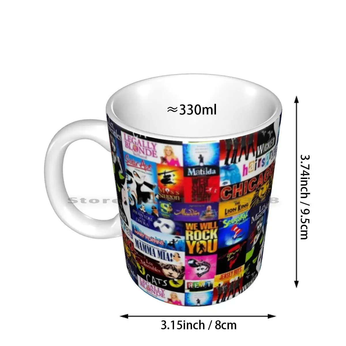 Musicals Ceramic Mugs Coffee Cups Milk Tea Mug Musicals Music Theatre Collage Music Design Musical Theatre Shows Broadway West