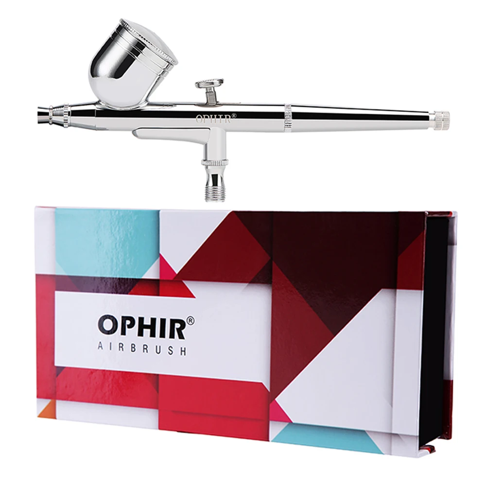 OPHIR 2-Airbrush Kit Dual Action Spray Gun Kompressor Set für Kuchen Tattoo Auto Modell Malerei DIY Hobby Werkzeug sets AC062W + 004A + 005