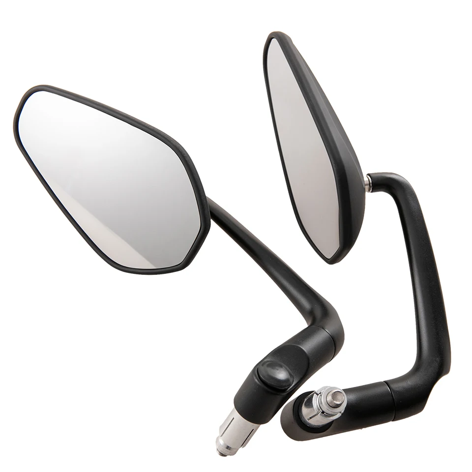 2x Universal 10mm Chrome Round Motorcycle Rearview Mirrors – Left & Right – Silver