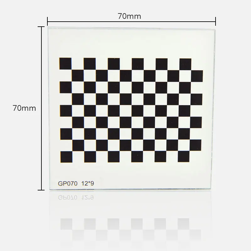 Tablero de corrección óptica Visual de vidrio flotado óptico, tablero de verificación de alúmina, placa de objetivo de calibración, rejilla de opacidad de reflejo difuso, 12x9