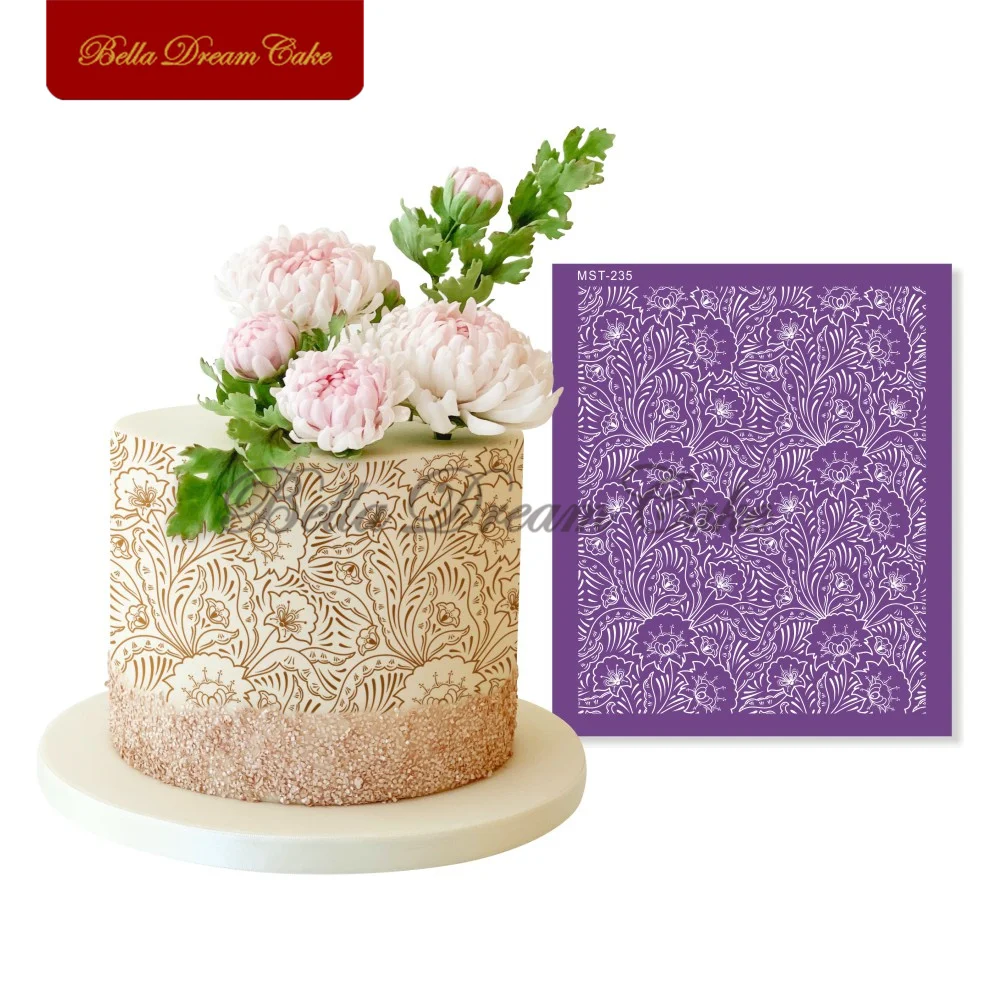 

Blossom Lace Cake Stencil DIY Wedding Cake Mould Fabric Mesh Stencils Template Cake Decorating Tools Kitchen Baking Accessories