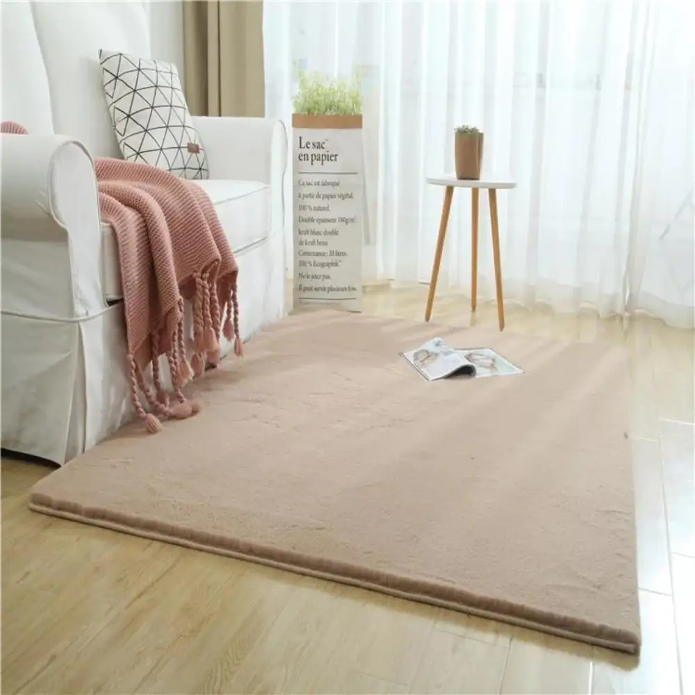 Large Super Soft Faux Fur Bedroom Bedside Carpets Kids Room Plush Shaggy Carpet Rug for Living Room Home Bathroom Non-Slip Mats