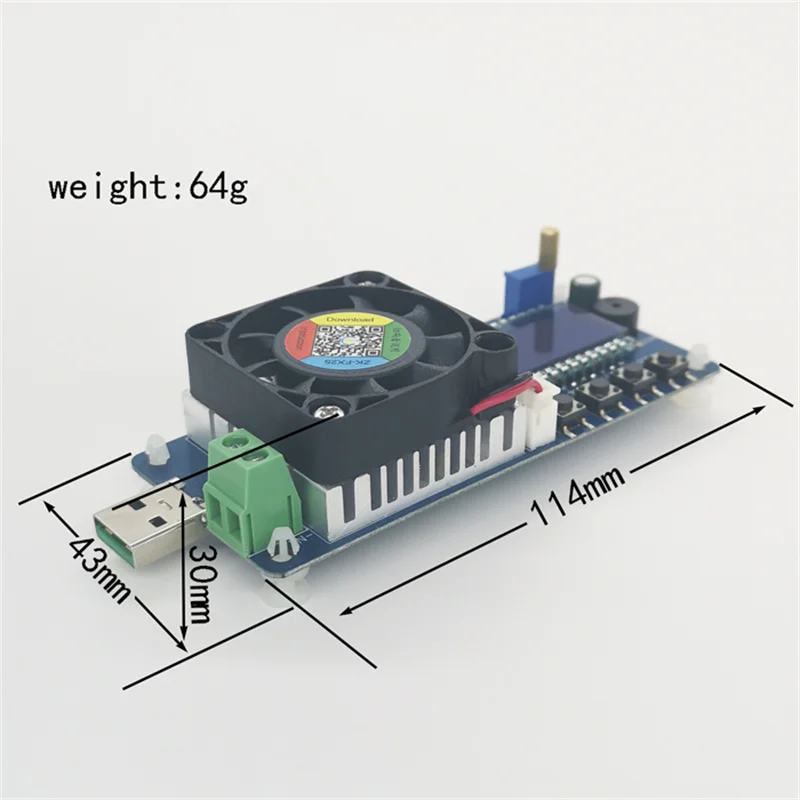 FX25 4A 25W / FX35 5A 35W Electronic Load Battery Capacity Tester Constant Current USB Power Detector Adjustable Resistor