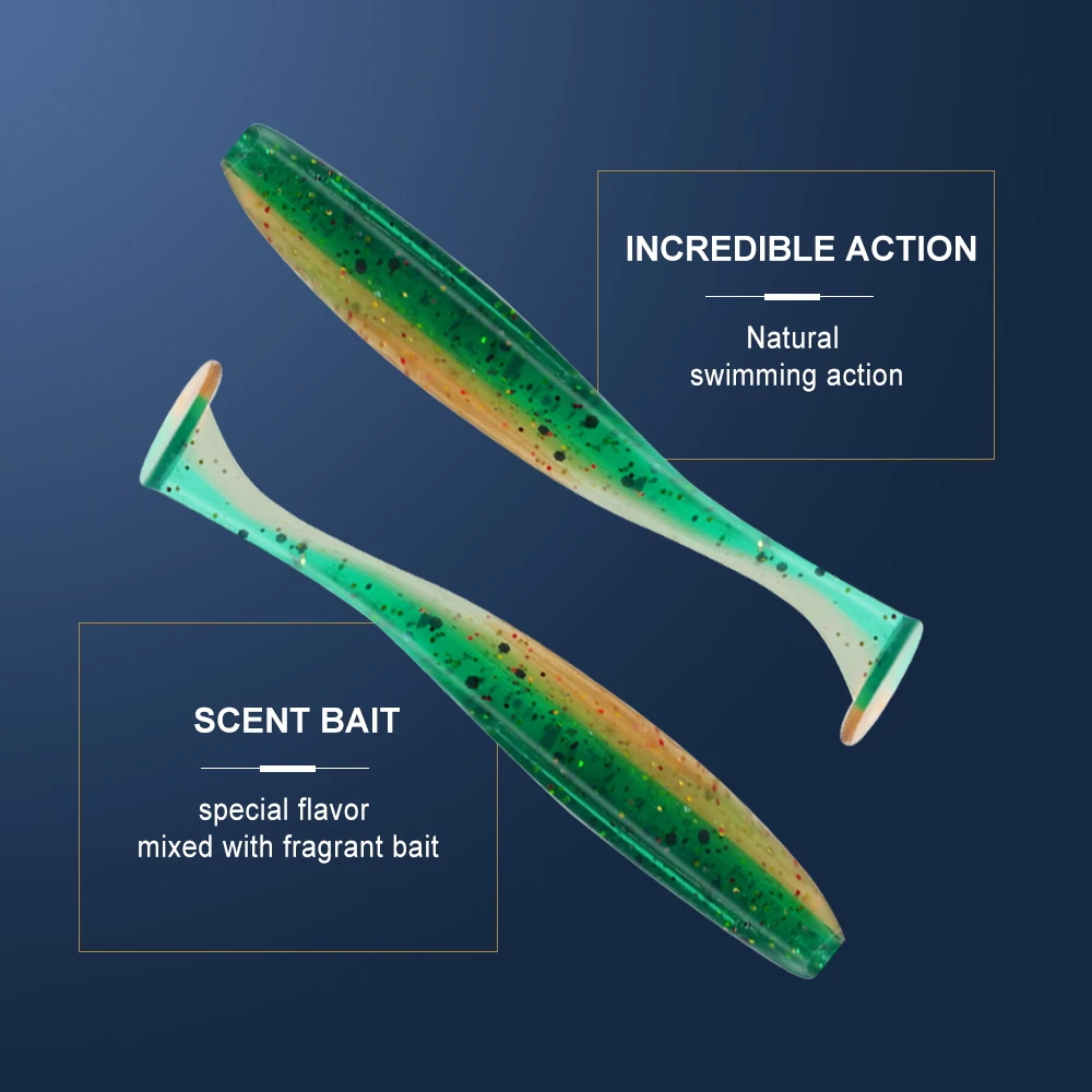 FISH KING Easy Shiner Soft Fishing Lures 50mm 75mm 100mm Wobblers Carp Bass Fishing Soft Lures Silicone Artificial Pike Baits