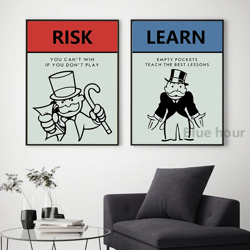 Monopoly Collection Board Game Posters and Prints Gaming Room Wall Art Pictures Decoration Canvas Painting Office Home Decor