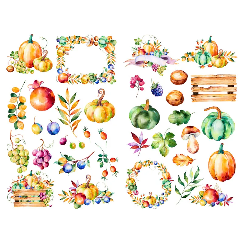 1 PCS Fresh Fruit Cherry Apple Precut Cute Aesthetic Book Journal Stickers Scrapbooking Stationery Sticker Flakes Art Supplies