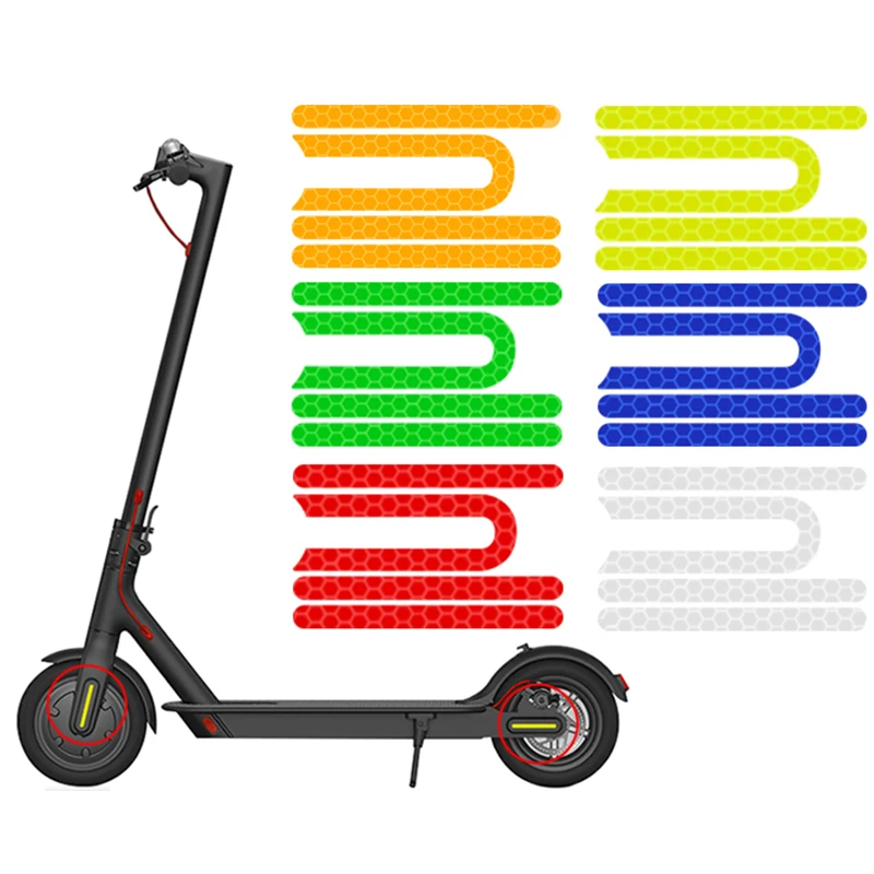 4pcs/set For Xiaomi Pro Electric Scooter Reflective Sticker Reflector PVC Reflector Safety Electric Scooters Stickers