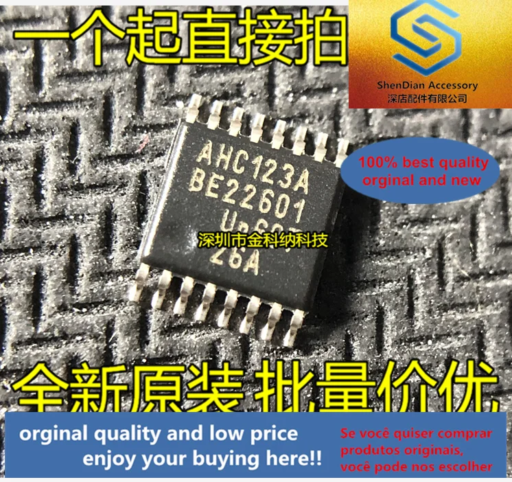 10pcs only orginal new 74AHC123APW logic multi-frequency oscillator AHC123A patch TSSOP-16 best item