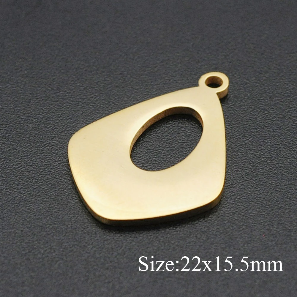 10pcs/lot 316 Stainless Steel Different Geometric DIY Earring Connectors Findings Charm Pendant Wholesale  OEM Order Accepted