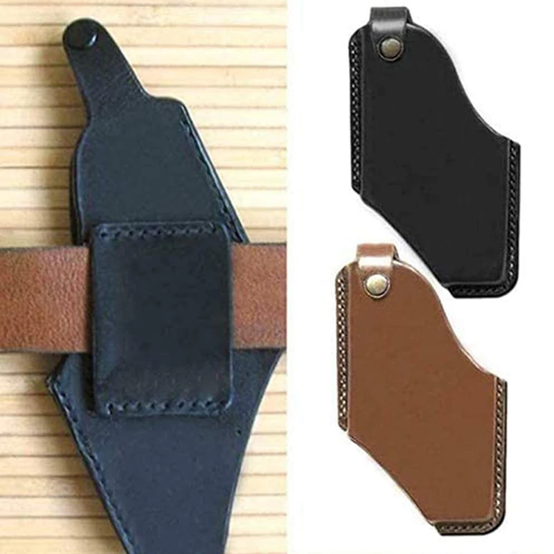 Leather Cell Phone Holster Retro Sheath with Belt Loops Mobile Phone Belt Cover for Mens Outdoor Waist Hanging Belt 2023 New