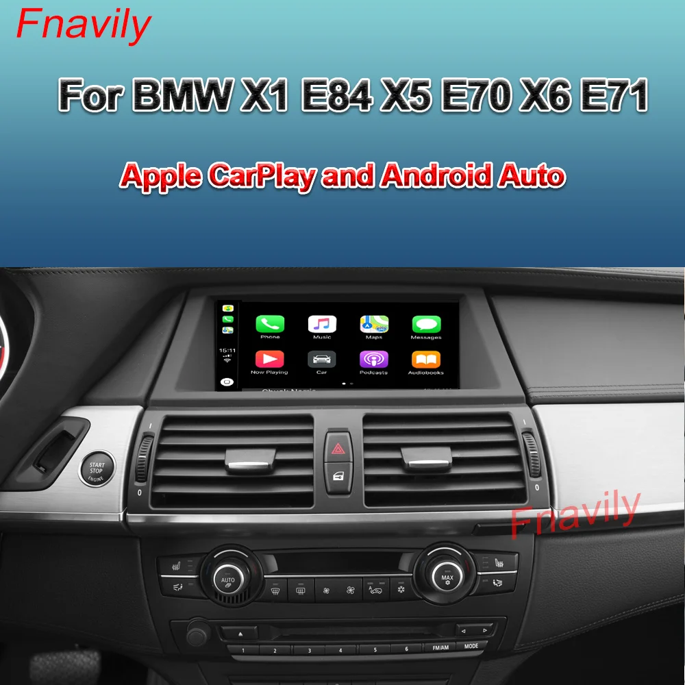 

Fnavily OEM Retrofit Wireless CarPlay For BMW X1 E84 X5 F70 X6 F71 Apple CarPlay And Android Auto Retrofit Kit 2009-2015