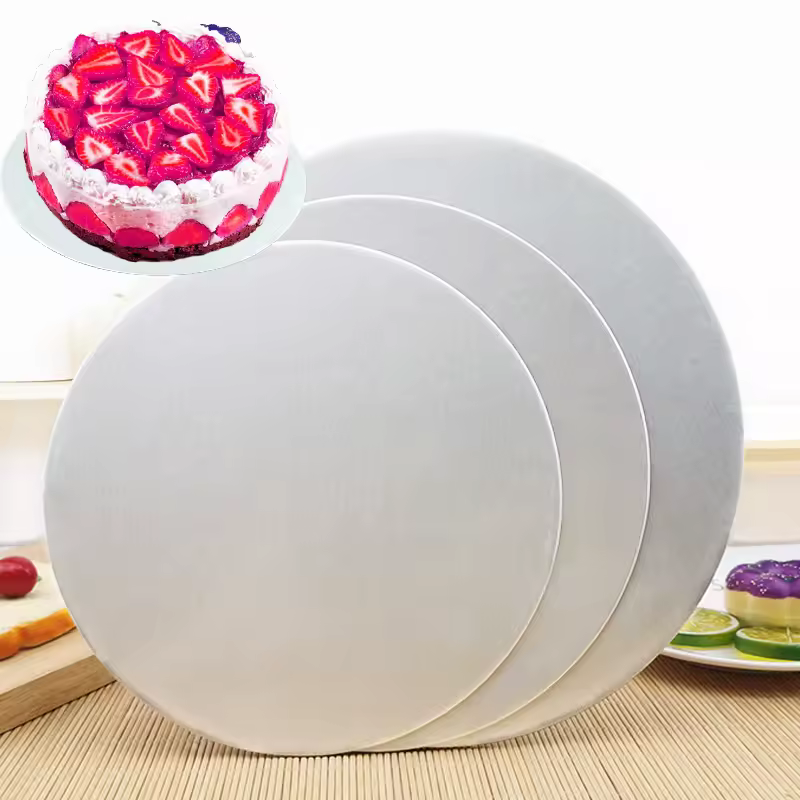 Meibum 10-40CM Серебристые одноразовые круглые подставки для тортов, подносы для демонстрации выпечки, украшения для тортов