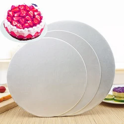 Meibum 10-40CM Silver Disposable Cake Circle Base Boards Round Coated Cakeboard Pastries Displays Tray Cake Plate Decorations