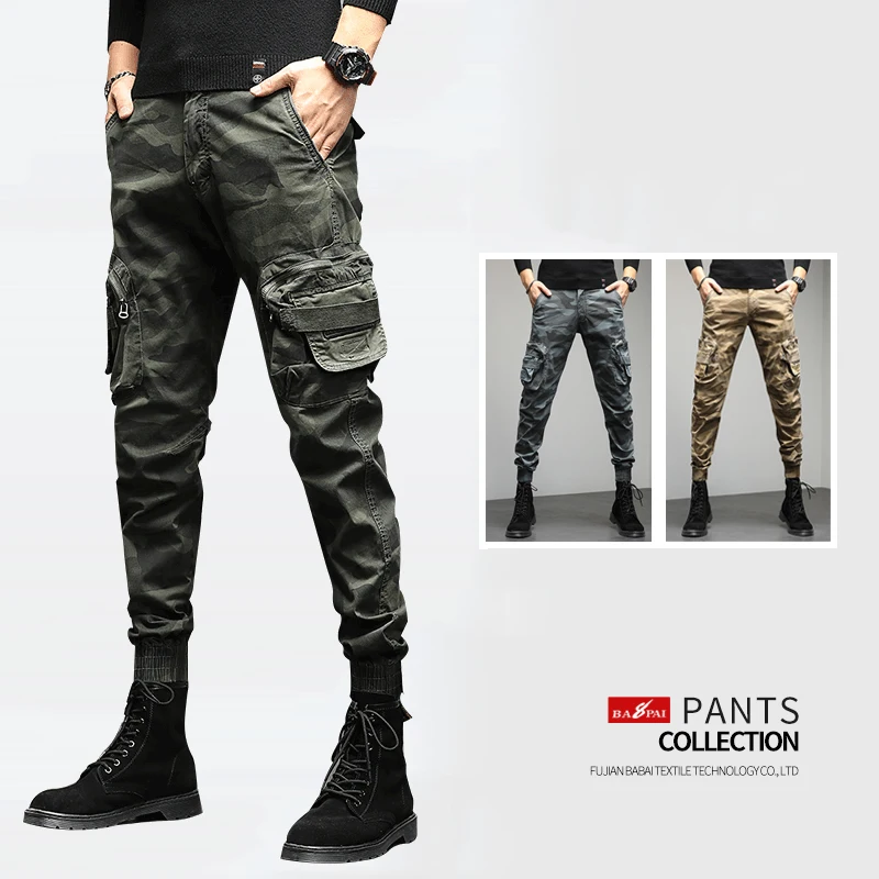 

BAPAI Men's Multifunctional Pocket Pants Outdoor Tactical Pants Casual Plus Size Cargo Pants Army Pants Trendy Hip-hop Pants