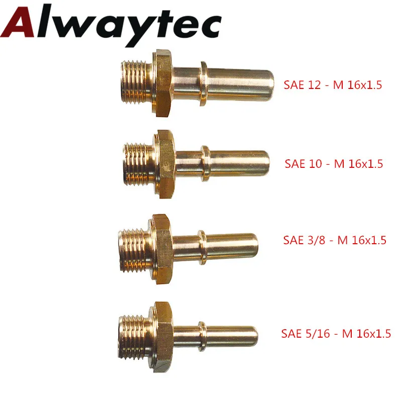 3pcs SAE10 SAE12 3/8 5/16 Car Male End With Screw Connector Customize Brass Fitting SCR System Metal Fuel Urea Quick Coupling