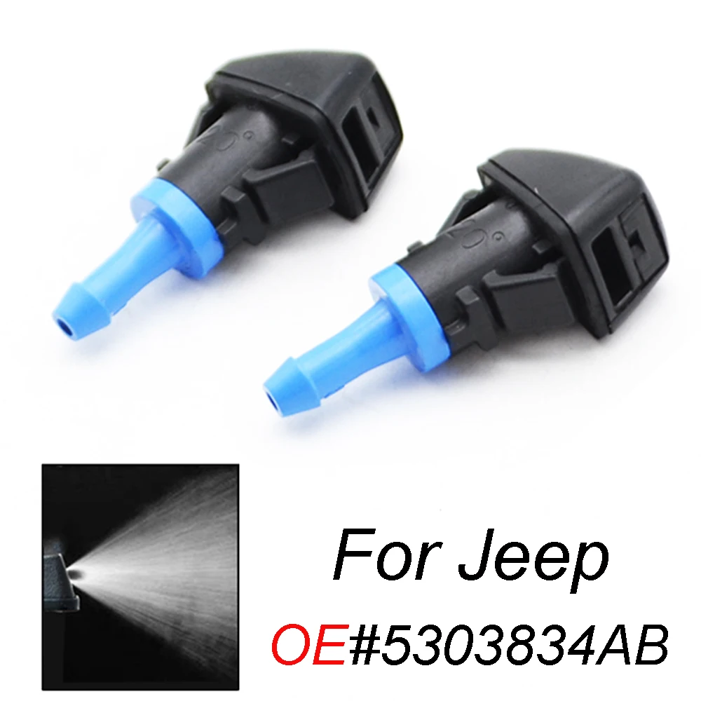 Pair Front Windshield Water Washer Jet Nozzle For Jeep Compass Patriot 2016 2015 2014 2013 2012 2011 2010 2009 2008
