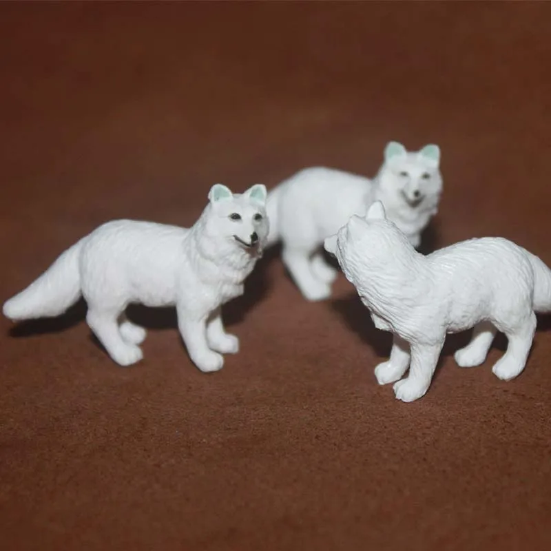 Wild Animal Miniature Model Arctic Fox Chimpanzee Leopard Fairy Garden Accessories Scenes Ornaments Action Figures Figurine Toys