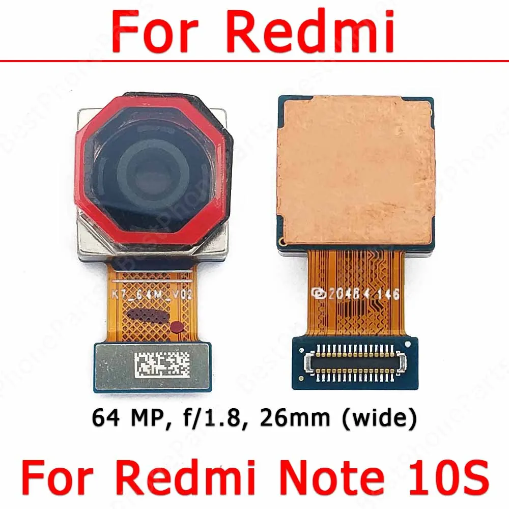 Rear Camera For Xiaomi Redmi Note 10S Backside Back Camera Module 64MP Flex Repair Replacement Spare Parts