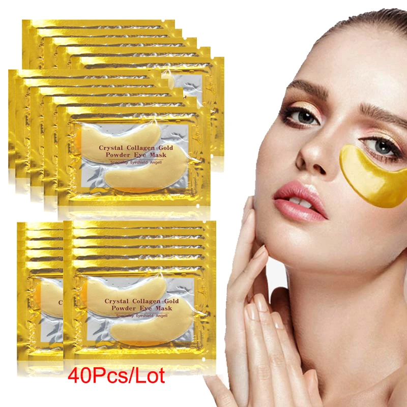 40Pcs Collagen Eye Mask Beauty Skin Care Products Korean Skincare Eye Patch Remove Dark Circles Women Cosmetic Eye Pads 20Pairs