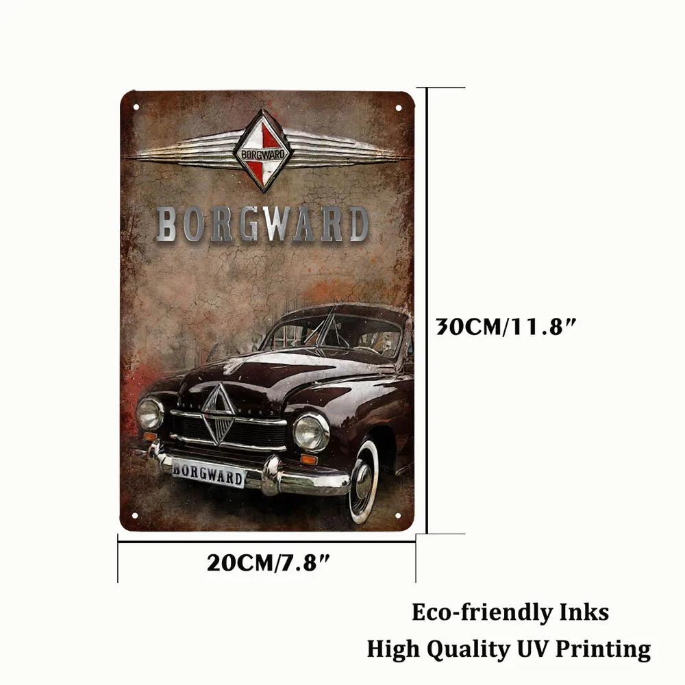 Vintage Car Sign Metal Tin Painting Poster Decoration Atelier Garage For Bar Club Man Cave Retro Plaque Home Decor Plate 20x30cm