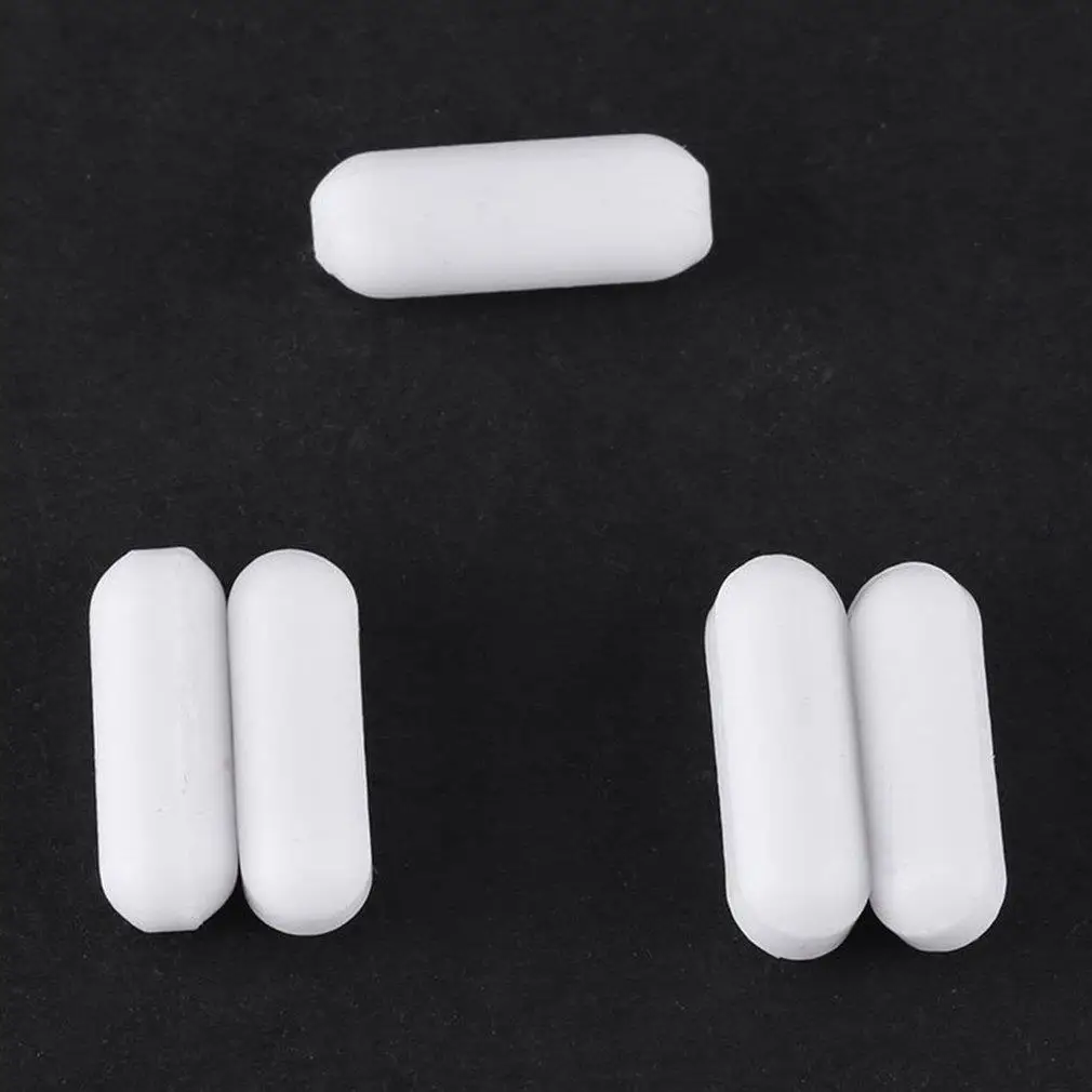 5Pcs PTFE Magnet Rührer Mixer Rühren Bar Zylindrischen Typ-C Magneton Rühren Mixer Weiß Spin Bars Labor Bar rühren Stange