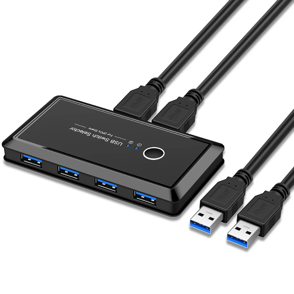 KuWFi USB Switch USB 3.0 2.0 Hdmi Switch Splitter Gunakan Adaptor Daya 4 Port Beberapa Expander untuk Keyboard Mouse Pemindai Printer