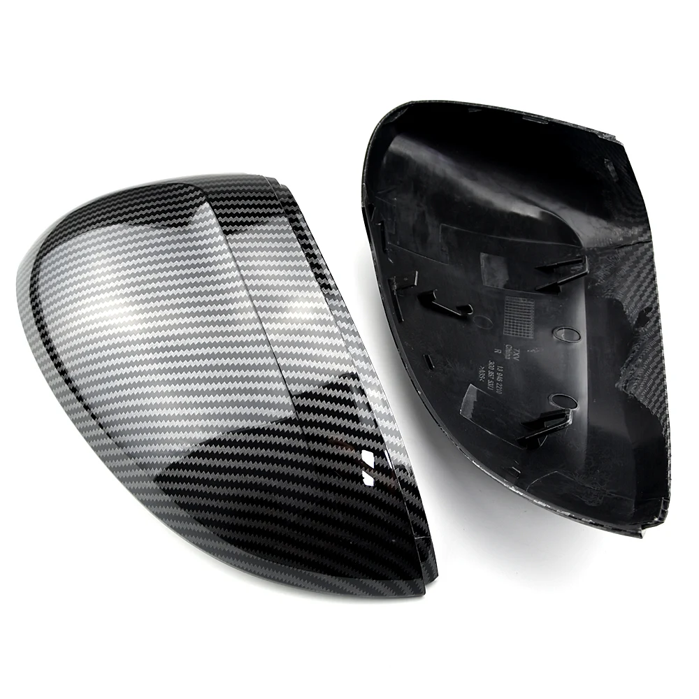 For VW Passat B8 Arteon Caps 2016 2017 2018 2019 2020 Black Side Mirror Covers (Glossy Pearl Black) For Carbon Fiber Color
