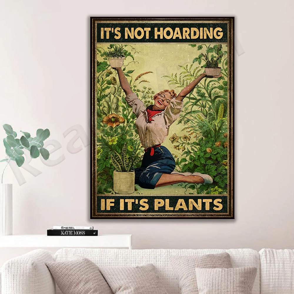 إذا كان هذا عبارة عن طباعة نباتية، فهو ليس حجزًا، فن نباتي، ملصق عتيق لمحبي النباتات