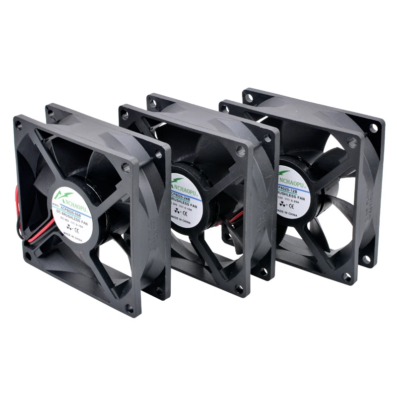 ACP8025 8Cm 80Mm Fan 80X80X25Mm DC5V 12V 24V 2pin Quạt Làm Mát thích Hợp Cho Khung Xe Điện Inverter