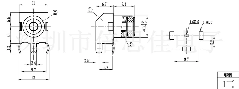 RCA 1x holes 1 Position 2Pins Audio Video PCB Gold Plated RCA 2 PIN Female Connecctor Jack 2P Socket White Red Black Yellow