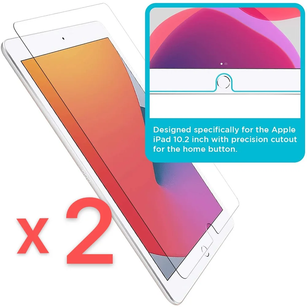 2Pcs Tablet Tempered Glass Screen Protector Cover for Apple IPad 8/5/6/7/2/3/4/Air 4/3/Pro 11/Mini 4/5/1/2/3/iPad Pro