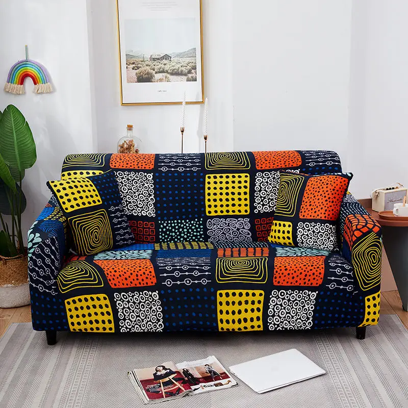 Elastic Plaid Sofa Cover for Living Room Sofas Chaise Cover Lounge Corner Sofa Furniture Slipcover Armchair Cushion Couch Cover