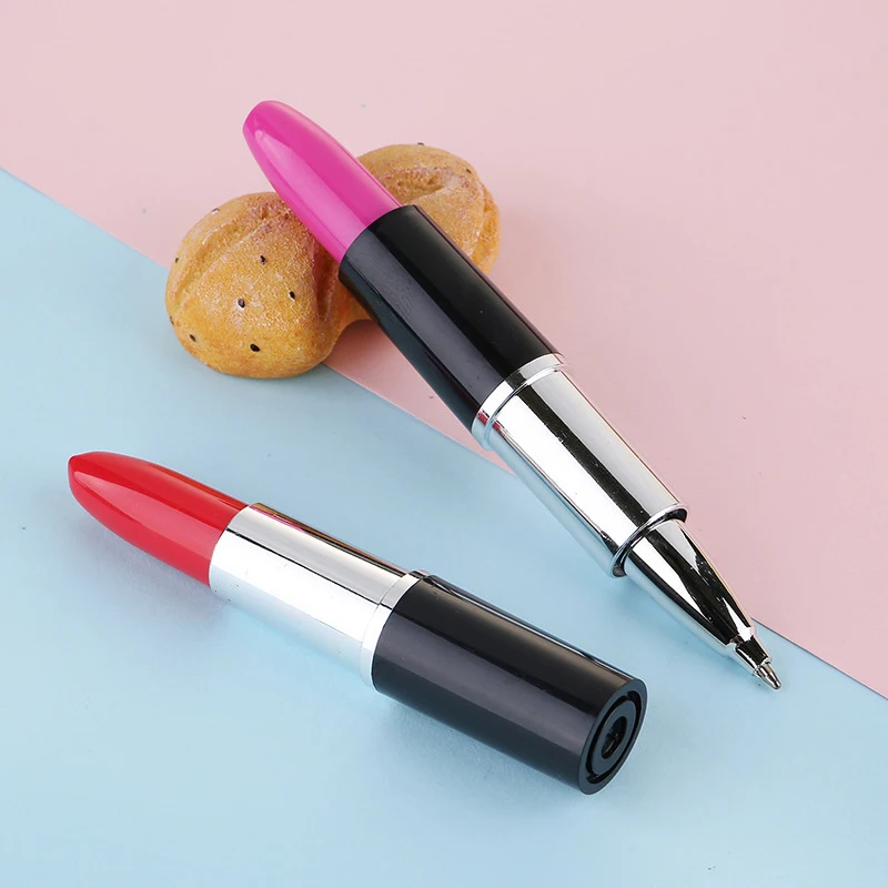 5pcs Lipstick Ball-Point Pen Creative Beautiful Ball-Point Pen Lipstick Sign Pen Girl Gift for Home Store School