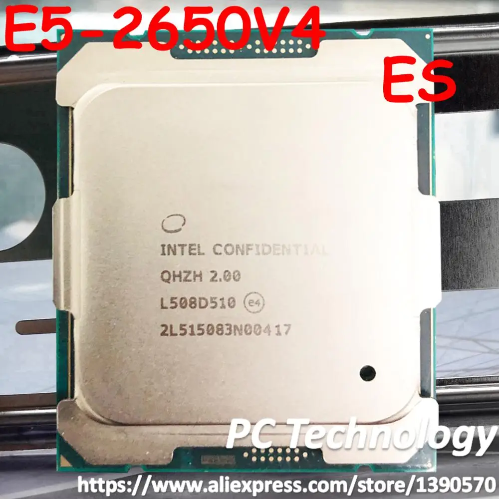 Original Intel Xeon processor ES Version E5-2650V4 QHZH 2.00GHz 12-Core 30M E5 2650V4 CPU FCLGA2011-3 105W free shipping