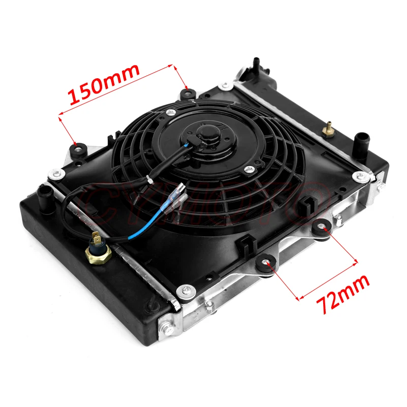 

ATV Water Cooling Engine Cooler Radiator Cooling + Fan for 150cc 250cc PIT Quad Dirt Bike Dune Buggy Motorcycle 4 Wheel