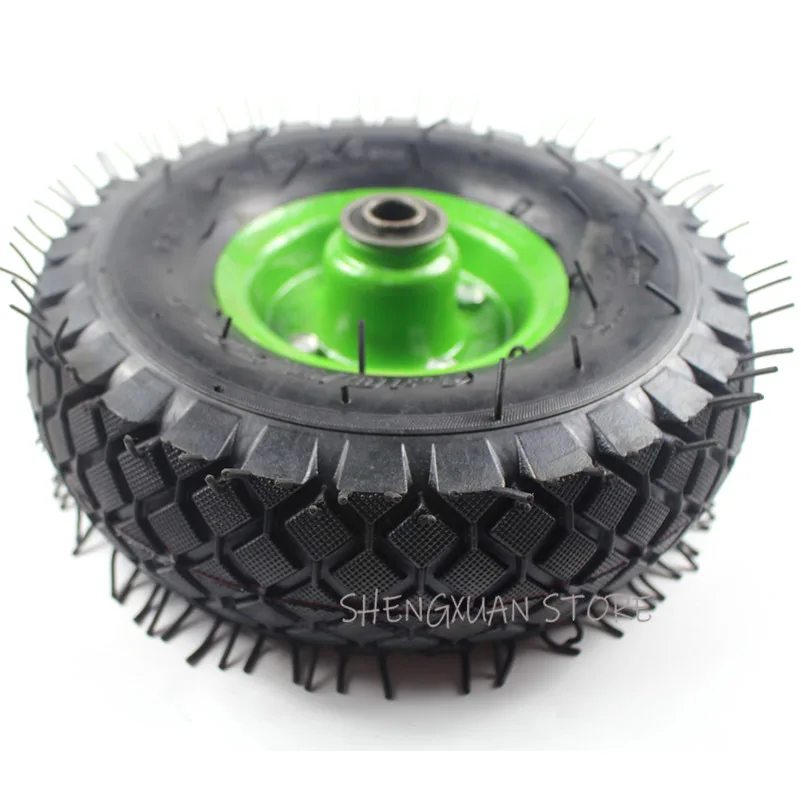 10 inch 4.10/3.50-4  inflatable wheel tire for trolley castor trailer  16mm bearing bump hub